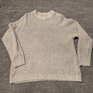 American Eagle Gray Knit Oversized Sweater